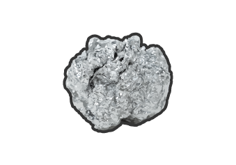 Crumpled ball of aluminum foil